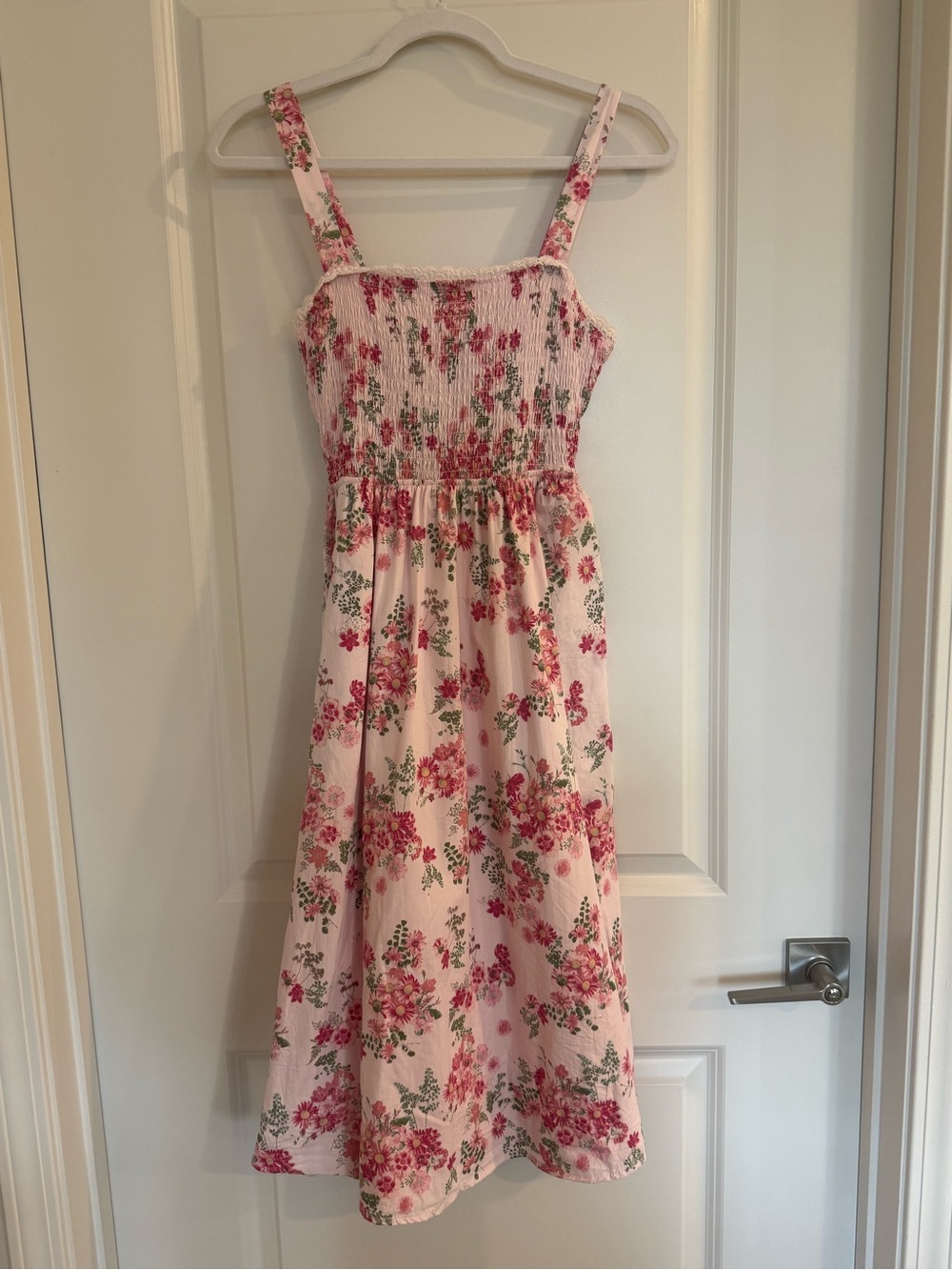 Altar'd State Pink Floral Smocked Sundress